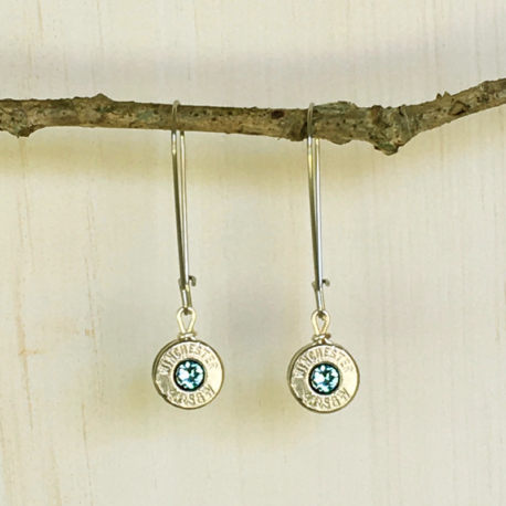 silver 40 caliber kidney hoop earrings