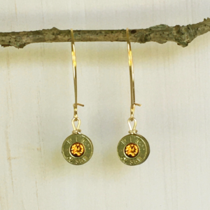40 caliber gold kidney hoop earrings