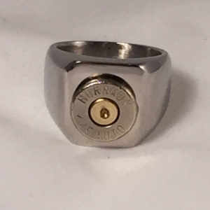Stainless Steel Bullet Ring,