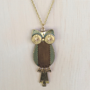 45 caliber owl necklace