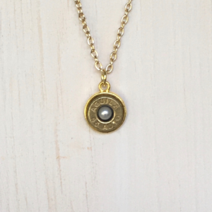 Gold 45 Caliber Bullet Necklace