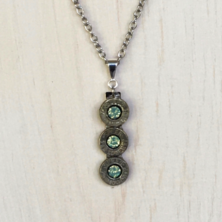 nickel 9mm bullet necklace