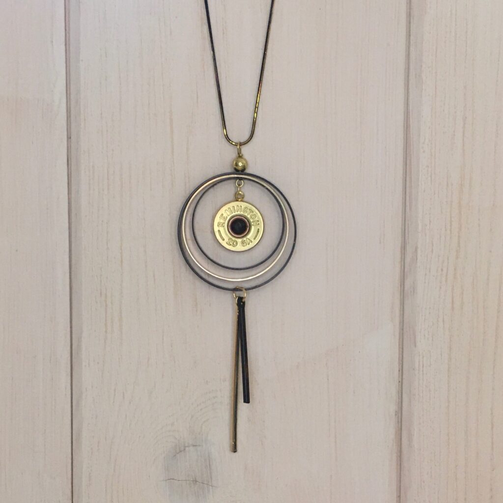 Black and Gold Shotgun Shell Necklace Smok'n Hot Brass