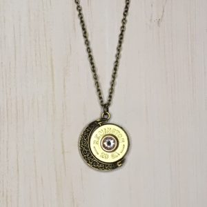 Brass Bullet Shell Pendant Necklace | Jewelry by Johan